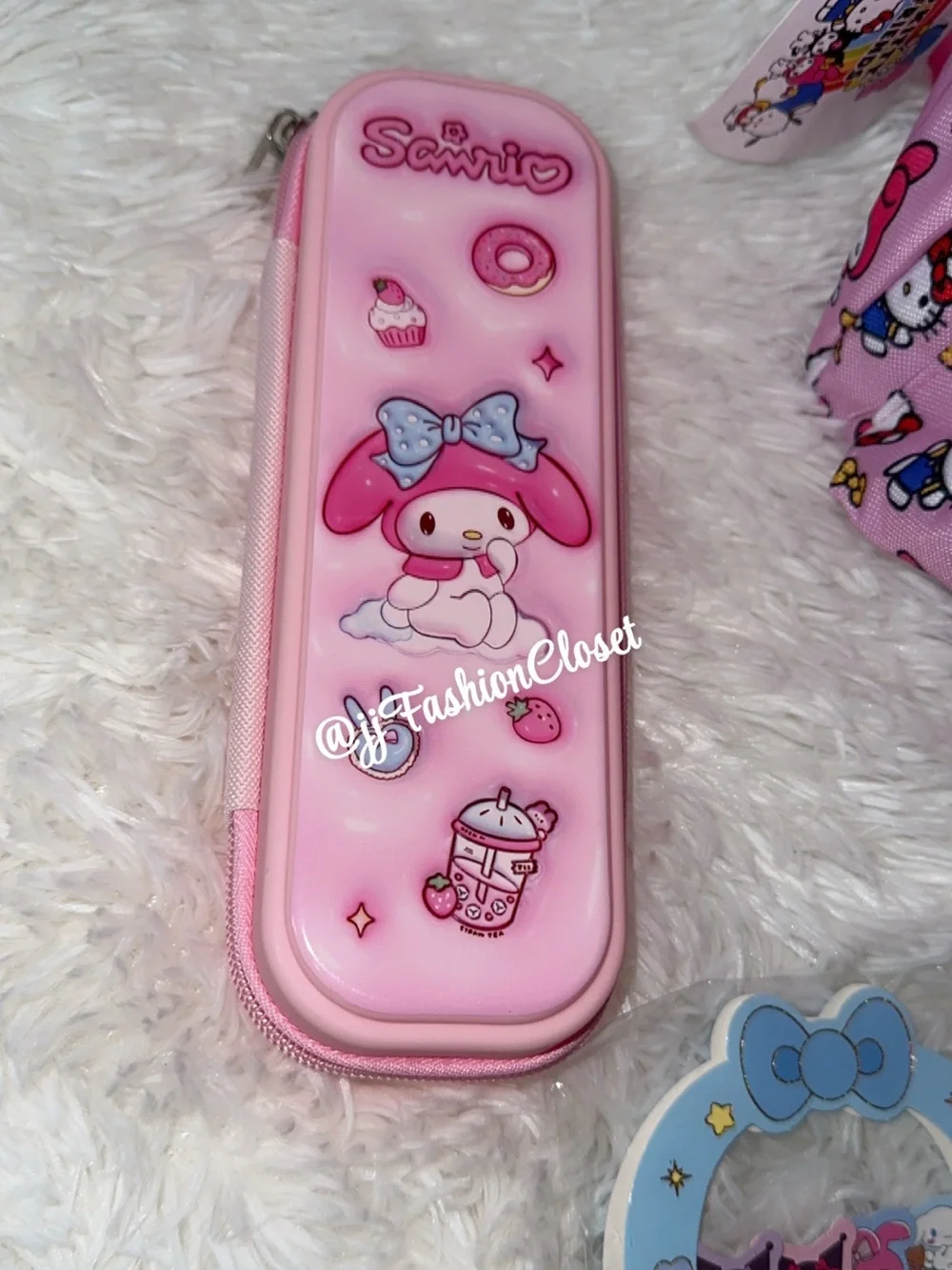 Hello Kitty Pink Patterned Kids Backpack with My Melody Prints